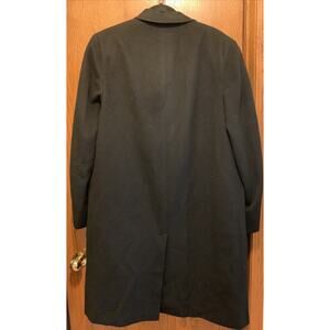 Black Cashmere Tailored Long Coat Sz XL VTG Griffon/ Levine Mens Shop
